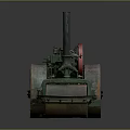 Vintage Functional Steam Roller Vehicle With Green Body Red Wheels And Chimney
