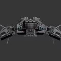 Advanced Metallic Sci-Fi Spaceship Model With Intricate Details And Reflective Surfaces