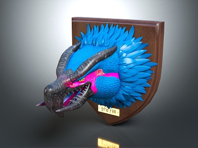 Modern Animal Wall Decoration Sphinx Gryphon 3d model