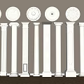 European Roman Column Classical Roman Column Gate Column Carved Column Gypsum Column Corner Column Villa Gate Column 3d model