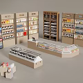 Modern Liquor and Tobacco Store With Organized Shelves Refrigerated Cases and Cashier Counter