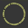 Unique Yellow Leaf Shaped Circular Fashion Accessory for Modern Outfits