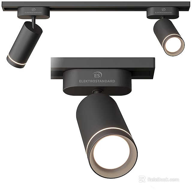 Modern Black Downlights And Spotlights With Sleek Design For Ceiling Lighting 3d model