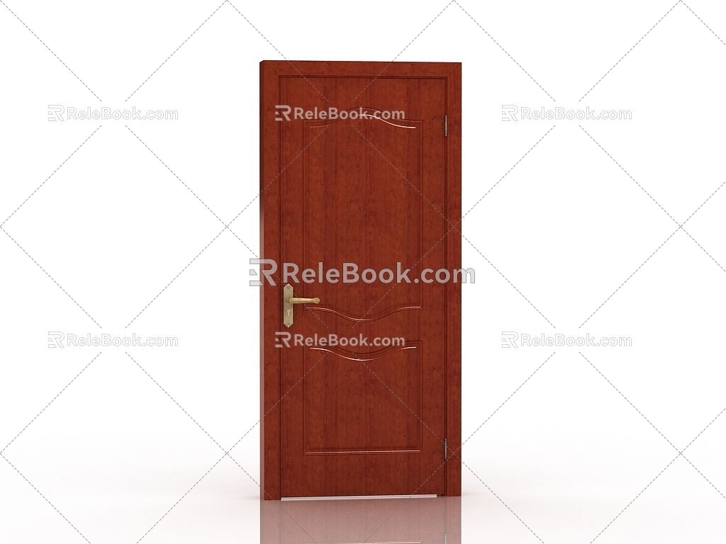 New Chinese Wooden Door 3d model