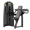 Black Fitness Chest Press Machine With Yellow Accents And Ergonomic Design For Strength Training