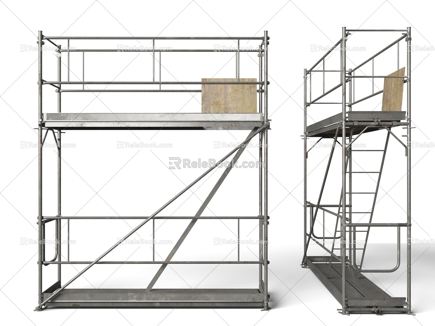 Site Scaffolding Construction Scaffolding Construction Eagle Scaffolding Doomsday Survival Style Item Facilities 3d model