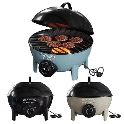 GADAR Portable Grill With Various Colors Open Lid Design Cooking Juicy Burgers For Outdoor Use 3d model