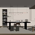 Modern study 3d model