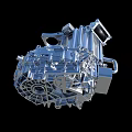 Highly Detailed Automotive Transmission 3D Model With Metallic Mechanical Components
