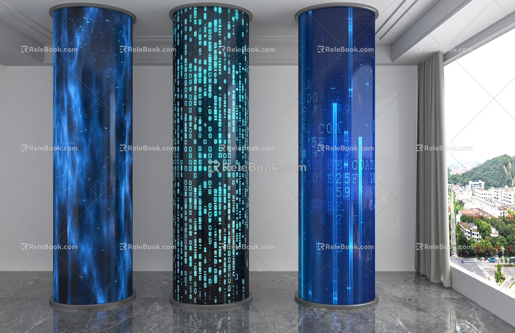 Modern Column 3d model