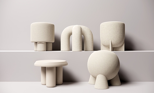 Modern Stool Seat 3d model