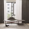 Dark And White Textured Curtains For Modern Window Interior Design