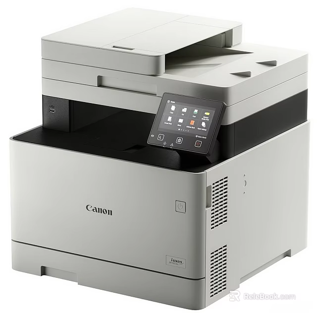 Canon Multifunction Office Printer With Sleek White Black Design And Touchscreen 3d model 