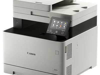 Canon Multifunction Office Printer With Sleek White Black Design And Touchscreen 3d model