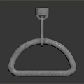 Sleek Stainless Steel Ring Hanger with Polished Metallic Surface and Modern Design