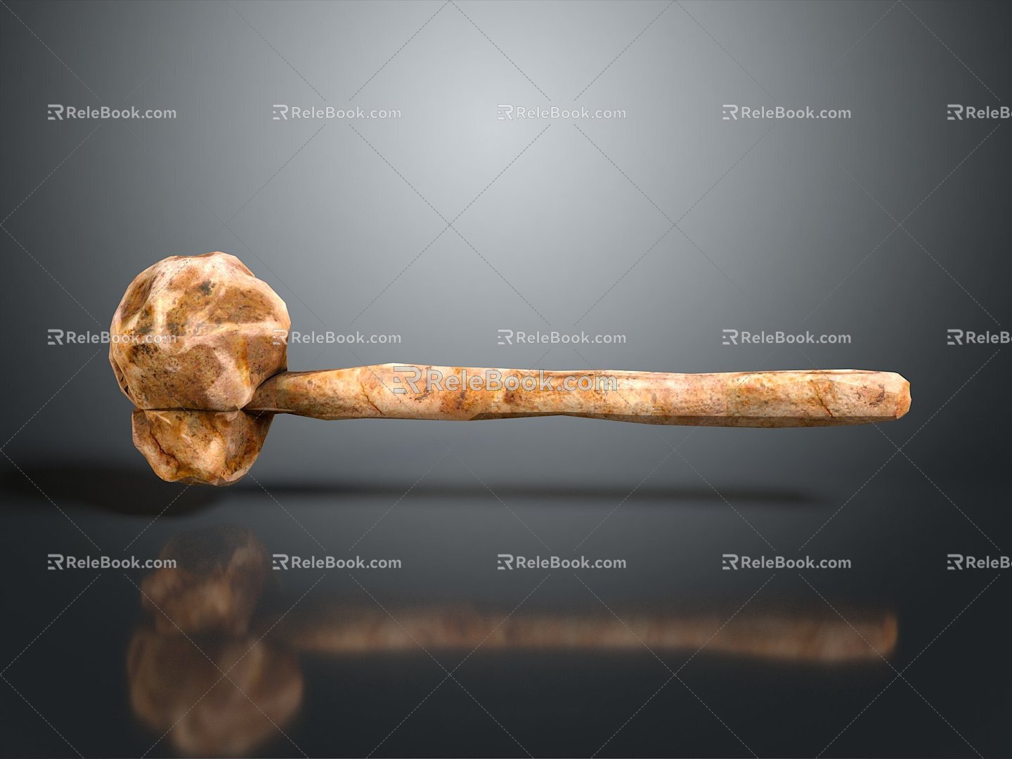 Stone Axe Stone Age Original Tool Original Weapon Stone Hammer Hammer Warhammer Cartoon Hammer 3d model