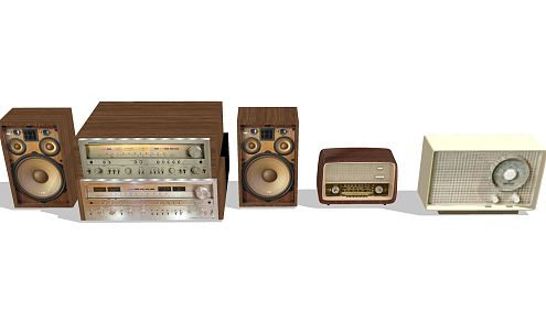 Retro stereo 3d model