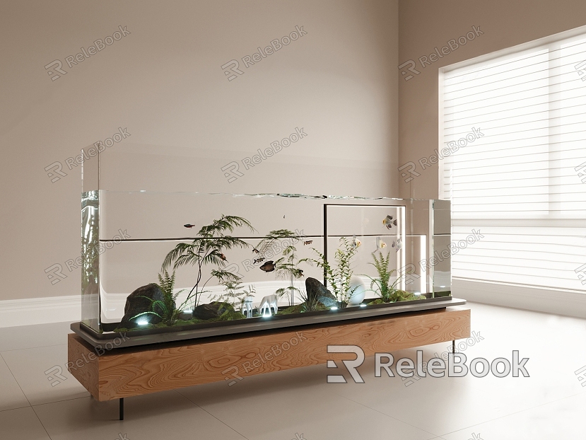 Modern Middle Ancient Fish Tank model