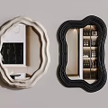 Modern Wall Mirrors With Curved Frames And Stylish Design For Home Decor 3d model