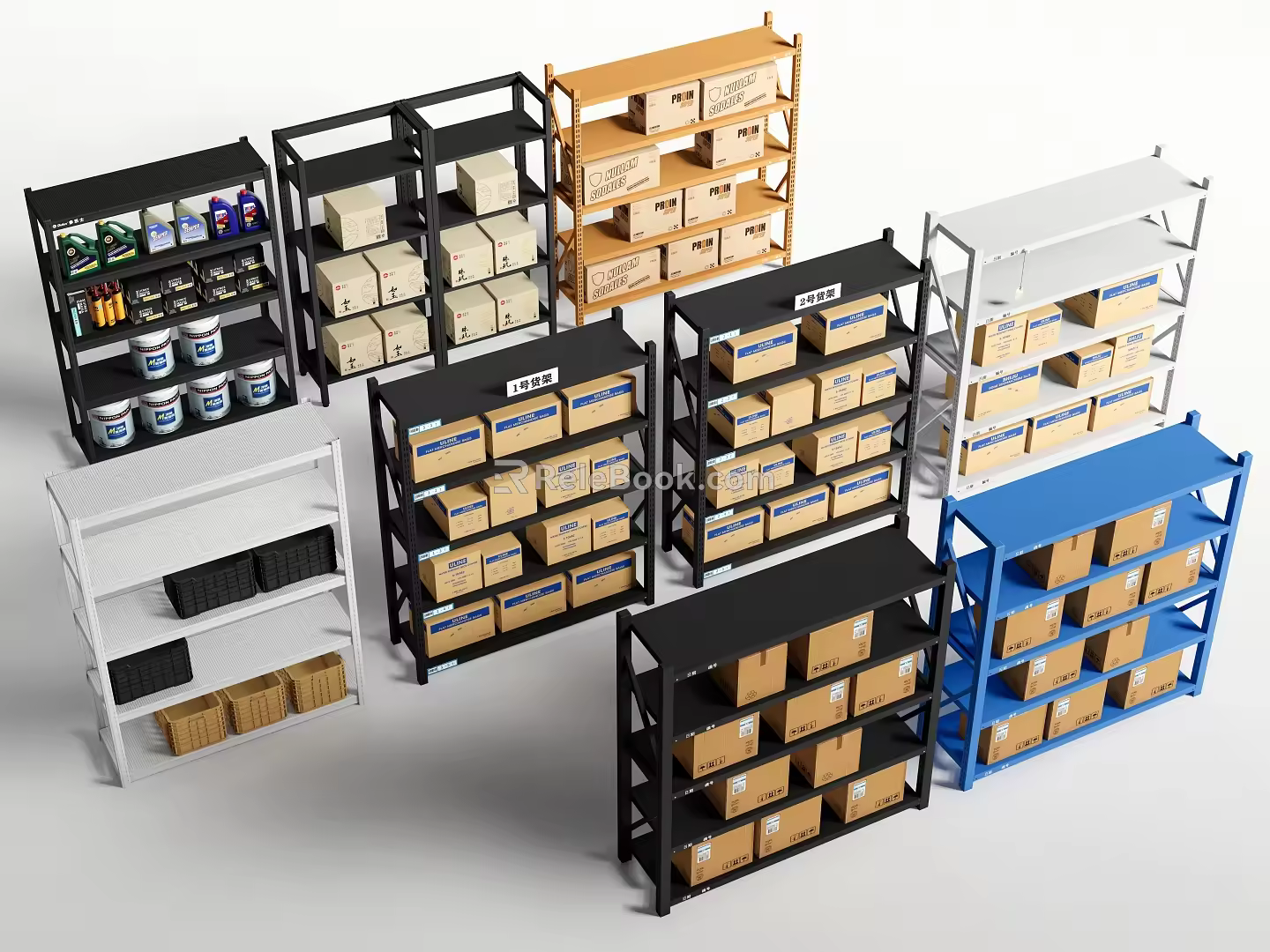 Shelf Express Shelf Lifting Shelf Storage Rack Paper Box Paint 3d model