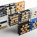 Shelf Express Shelf Lifting Shelf Storage Rack Paper Box Paint 3d model