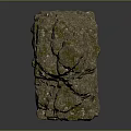 Natural Rocky Terrain Featuring Stepped Rock Structure And Moss Covered Surface