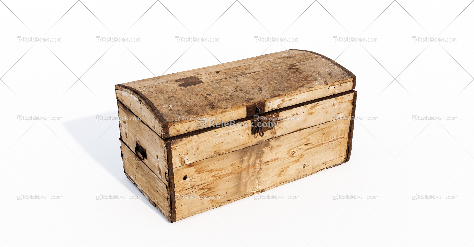 Modern Wooden Box Old Wooden Box 3d model