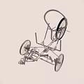 Unique Silver Metal Frame Bicycle With Modern Design And Black Wheels