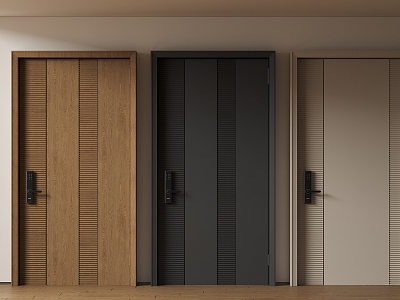 Modern Minimalist Entry Door Anti-theft Door Top Single Door Sub-mother Door Password Door 3d model