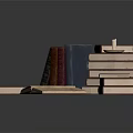 Vintage Books and Stacked Magazines with Open Pages and Various Colored Covers