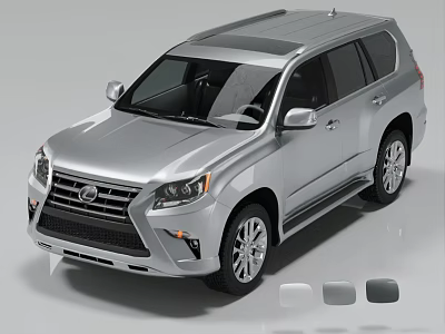 Silver Lexus SUV with Modern Exterior Design Front Grille And Alloy Wheels 3d model