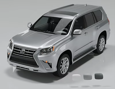 Silver Lexus SUV with Modern Exterior Design Front Grille And Alloy Wheels 3d model