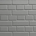 Modern Gray Brick Wall Design With Grid Pattern And Smooth Surface For Home Interior Decor 3d model
