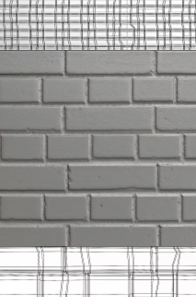 Modern Gray Brick Wall Design With Grid Pattern And Smooth Surface For Home Interior Decor 3d model