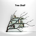 Modern Tree Shelf with Branch Like Structure for Decorative Book Storage 3d model