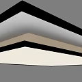 Modern LED Ceiling Light with Geometric Layered Design in Black White and Beige