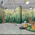 Cat Specialty Store With Green Forest Themed Walls Cat Trees And Play Areas