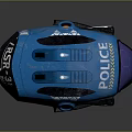 Weapon Gear Blue Tactical Helmet With PRO Logo Yellow Dots Black Components And Reflective Surface