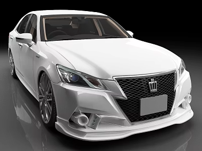 White Sleek Sedan With Sporty Wheels Unique Grille And Modern Exterior Design 3d model