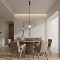 Warm Minimalist Open Concept Living And Dining Room Interior Design With Stone Kitchen Island