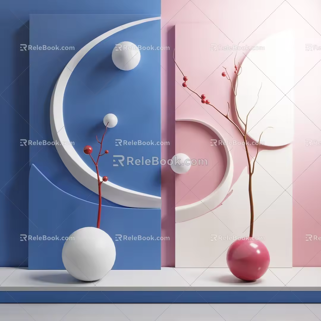 E-commerce product scene still life display table e-commerce beauty Chen 3d model