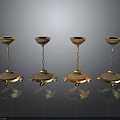 Vintage Metal Candle Holders With Decorative Bases And Chain Design For Home Decor