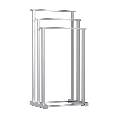 Modern Metal Freestanding Clothes Rack With Minimalist Structure And Durable Hanging Bar 3d model
