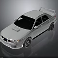 White Sports Sedan With Front Air Intake Rear Spoiler And Black Alloy Wheels