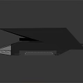 Futuristic Black Stealth Fighter Jet With Angular Wing Design And Concept Model 3d model