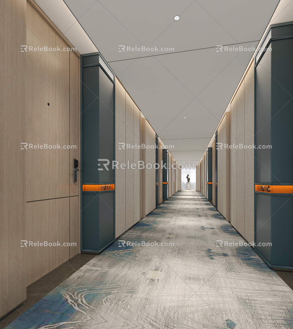 Modern Away Hotel Away 3d model