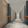 Modern Away Hotel Away 3d model