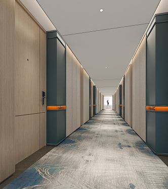 Modern Away Hotel Away 3d model