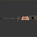 Detailed Ancient Parchment With Seal Hammer And Glowing Gold Bar Artifact