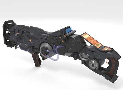 Sci-firearms long-range weapons 3d model